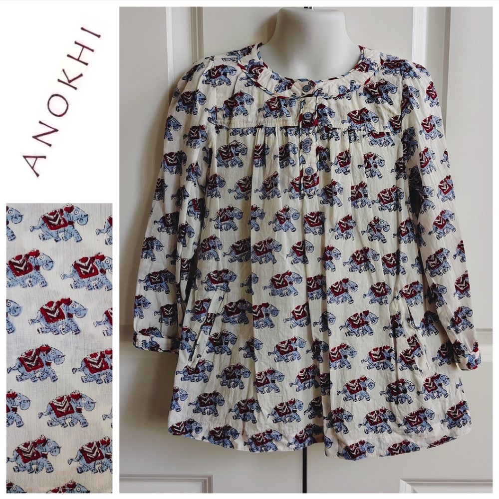 Anokhi Floral Tunic Blouse (Indian Brand)